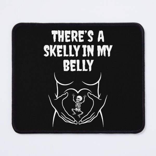 Item preview, There's a Skelly in My Belly | Funny Halloween Pregnancy Announcement | Skeleton Baby Mom to Be designed and sold by ZyziowskyArt.