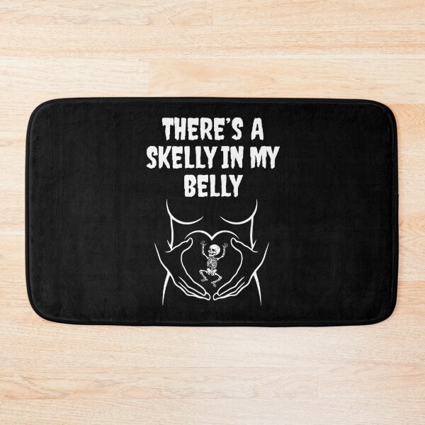 Item preview, There's a Skelly in My Belly | Funny Halloween Pregnancy Announcement | Skeleton Baby Mom to Be designed and sold by ZyziowskyArt.