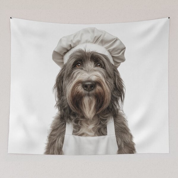 Item preview, Bergamasco Sheepdog Chef Dog Funny Cooking Apron Hat designed and sold by LazyOwlStore.