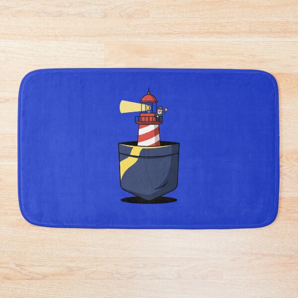 Item preview, Lighthouse Keeper in Pocket Nautical Beacon Sailor Waving Ocean Art designed and sold by Rare By Hero.