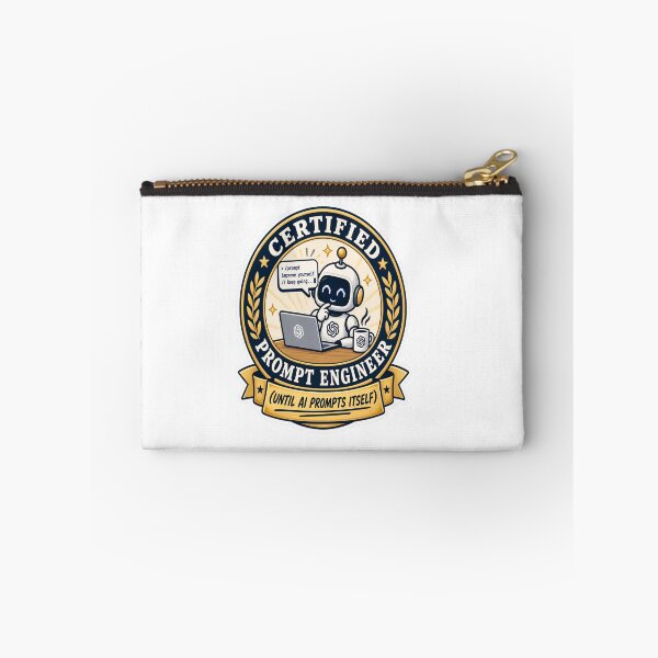 Item preview, Certified Prompt Engineer AI Humor Badge designed and sold by JMDG Studio.