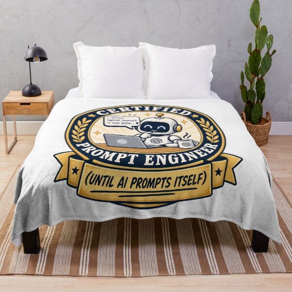 Item preview, Certified Prompt Engineer AI Humor Badge designed and sold by JMDG Studio.