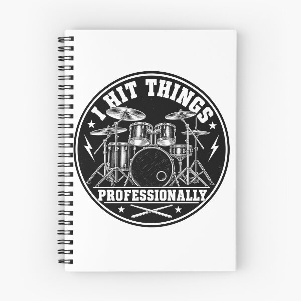 Item preview, I Hit Things Professionally Funny Drummer Badge Drum Kit Circle designed and sold by ZIGLWORKS.