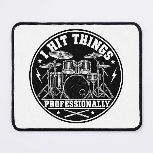 Item preview, I Hit Things Professionally Funny Drummer Badge Drum Kit Circle designed and sold by ZIGLWORKS.
