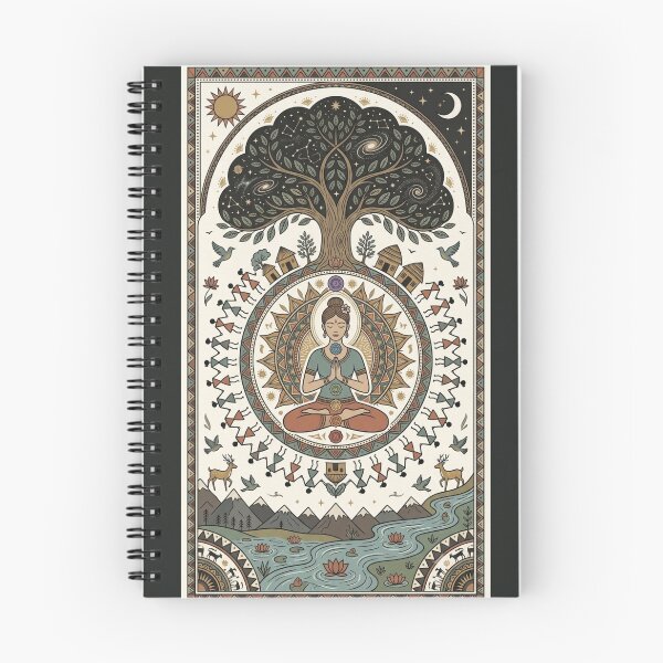 Item preview, Warli Chakra Meditation – Sacred Tree of Life Folk Art designed and sold by Chirayu1111.