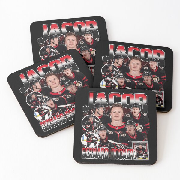 Item preview, Jacob Bernard-Docker, jugador de hockey de Ottawa, gráfico de collage retro designed and sold by WendyFros39809.