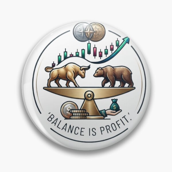 Item preview, ​Professional Bull aur Bear Trading Logo - Stock Market Emblem designed and sold by BS Creations.