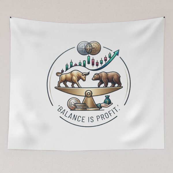 Item preview, ​Professional Bull aur Bear Trading Logo - Stock Market Emblem designed and sold by BS Creations.