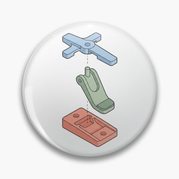 Item preview, Keyboard Tilt Feet Exploded View - Mechanical Keyboard designed and sold by Node & Switch.