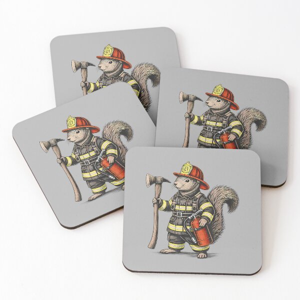 Item preview, Firefighter Squirrel Firefighter Squad Proud Fireman Animal designed and sold by ArleneRowe.
