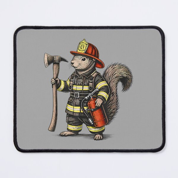 Item preview, Firefighter Squirrel Firefighter Squad Proud Fireman Animal designed and sold by ArleneRowe.