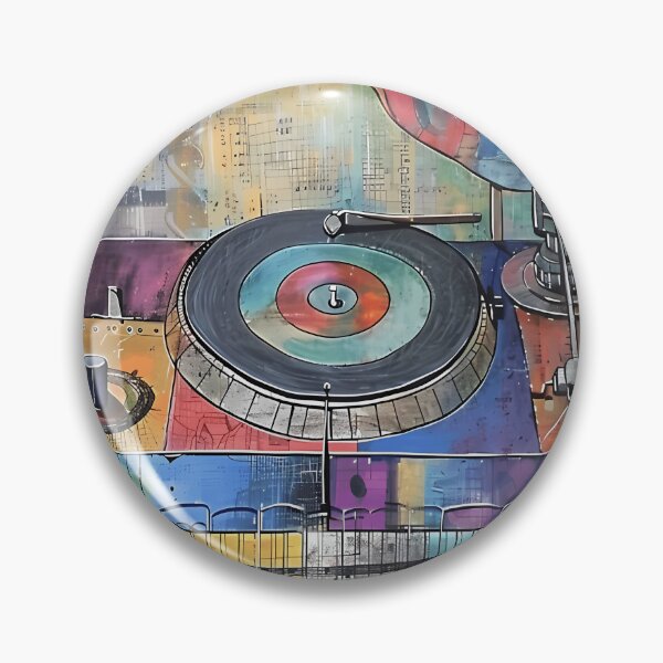 Item preview, Retro Turntable with Abstract Elements designed and sold by betsupha218.