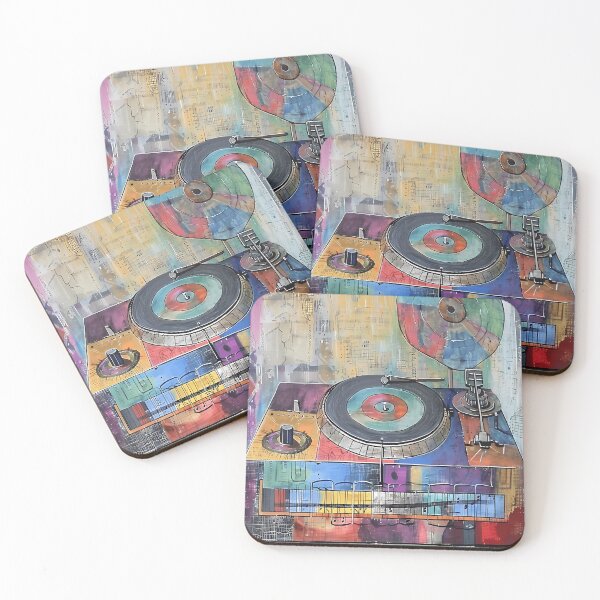 Item preview, Retro Turntable with Abstract Elements designed and sold by betsupha218.