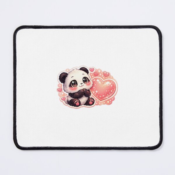 Item preview, Adoring Panda Sticker Kawaii Cute Love Animal for Couples & Soft Aesthetic Fans designed and sold by CutePrintCorner.