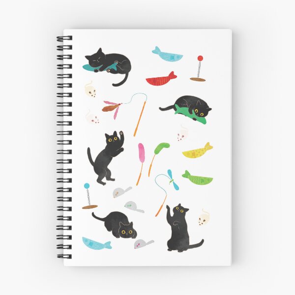 Item preview, Playful Black Cats and Colorful Toys Seamless Pattern designed and sold by chillaxcats.