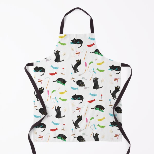 Item preview, Playful Black Cats and Colorful Toys Seamless Pattern designed and sold by chillaxcats.