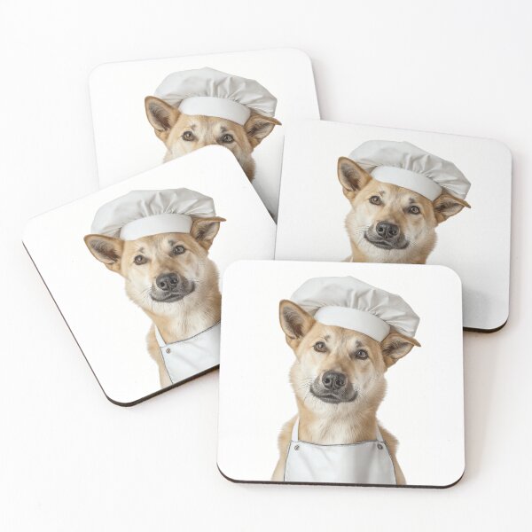 Item preview, Canaan Dog Chef Funny Cooking Apron Hat Cute Pet Portrait designed and sold by LazyOwlStore.