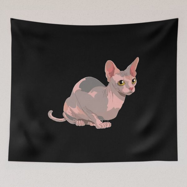 Item preview, Sphynx Cat Sitting Artistic Portrait designed and sold by OlyvieArt.