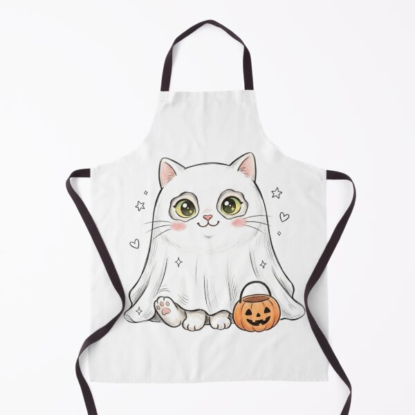 Item preview, Funny Ghost Sheet Cat Halloween Costume Cute Kawaii Halloween designed and sold by KreatoLab.