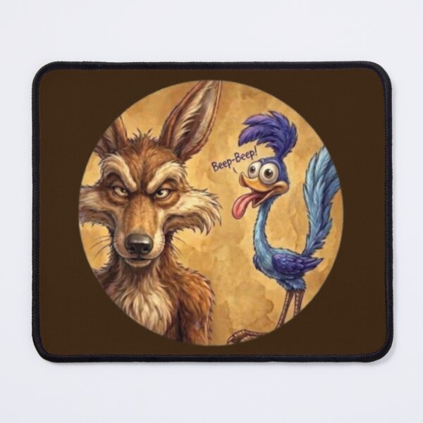 Item preview, Wile E Coyote and Roadrunner Retro Circle Art designed and sold by IvanaIka.
