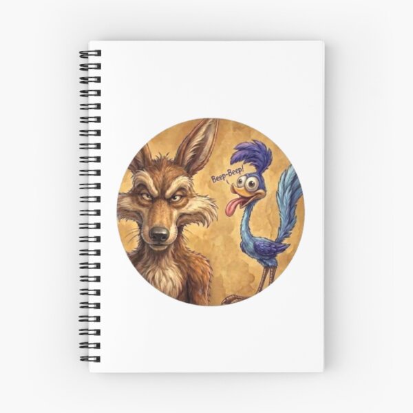 Item preview, Wile E Coyote and Roadrunner Retro Circle Art designed and sold by IvanaIka.