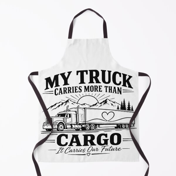 Item preview, My Truck Carries More Than Cargo - Trucker Wife & Family Vintage Semi Truck T-Shirt Design designed and sold by Haque Designs.