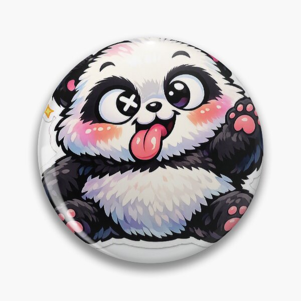 Item preview, Goofy Panda Sticker Kawaii Funny Animal Meme for Gen Z & Silly Friends designed and sold by CutePrintCorner.