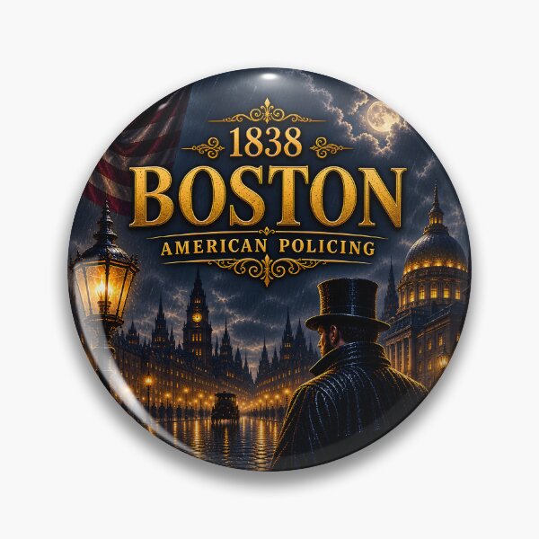 Artikelvorschau, Boston 1838 Moderne amerikanische Polizeiarbeit entworfen und verkauft von Omni Craft .
