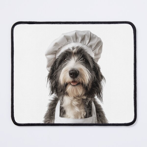 Item preview, Polish Lowland Sheepdog Chef Dog Funny Cooking Apron Hat designed and sold by LazyOwlStore.