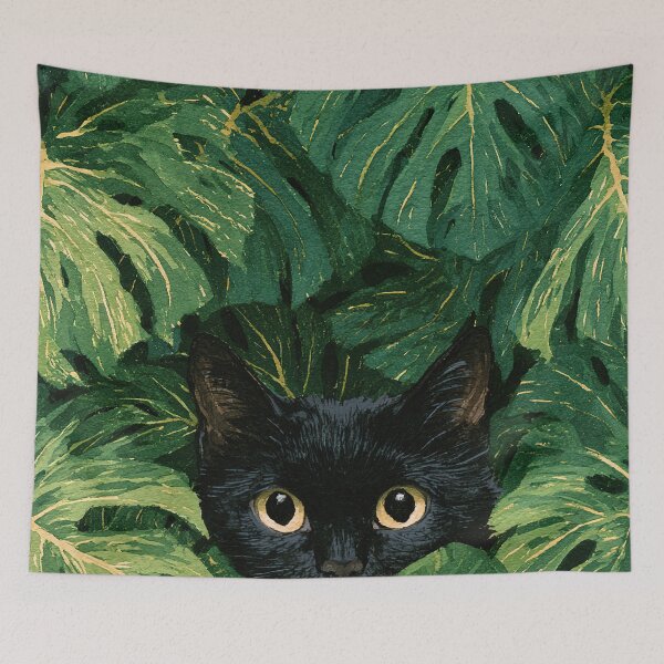 Item preview, Midnight Whisker in Jungle Green designed and sold by Venon28.