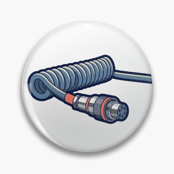Item preview, Coiled Aviator Cable Illustration - Custom Keyboard Cable Art designed and sold by Node & Switch.
