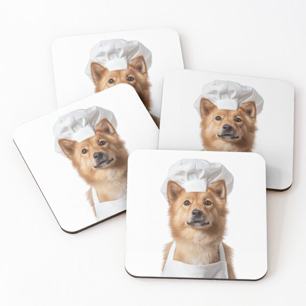 Item preview, Finnish Spitz Chef Dog Funny Cooking Apron Hat Cute Pet Portrait designed and sold by LazyOwlStore.