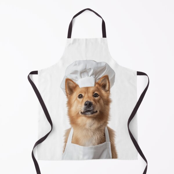 Item preview, Finnish Spitz Chef Dog Funny Cooking Apron Hat Cute Pet Portrait designed and sold by LazyOwlStore.