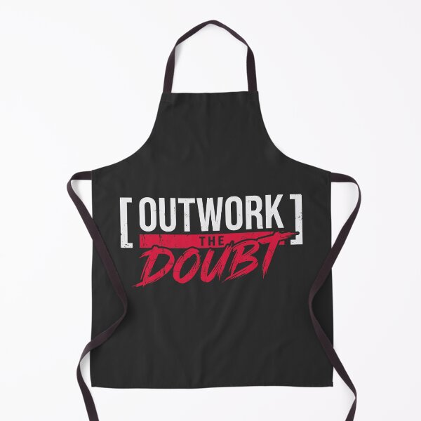 Item preview, Outwork The Doubt (Crimson Red) - Hardcore Workout Typography & Mental Toughness designed and sold by RetroNeon.