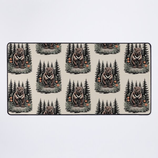 Item preview, Wolverine in the Forest with Cloudberries - Wildlife Nature Illustration Art designed and sold by NuvoraNest.