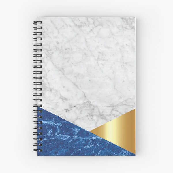 Item preview, Geometric White Marble - Blue Granite & Gold #188 designed and sold by Natural Collective.