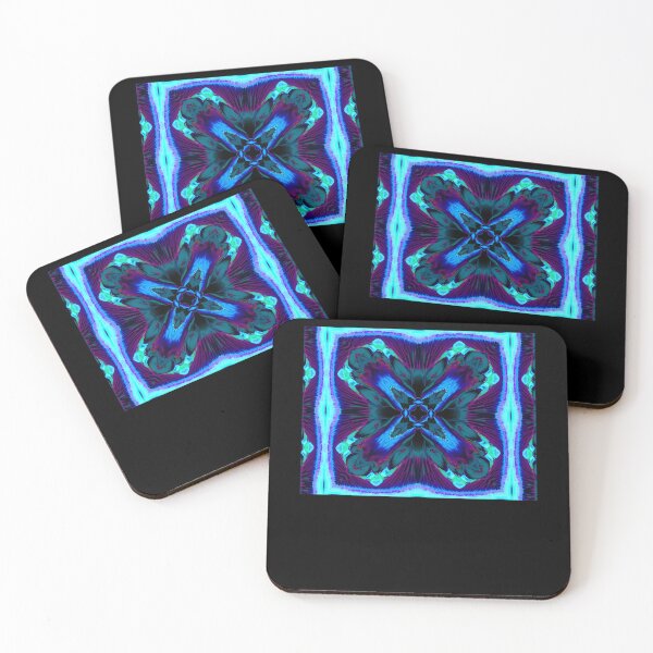 Item preview, Abstract Blue Kaleidoscope Geometric Pattern designed and sold by BILLS-SHOP.