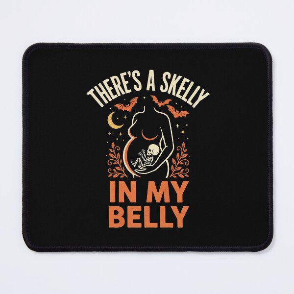 Item preview, There's a Skelly in My Belly | Cute Halloween Pregnancy Announcement | Skeleton Baby Mom to Be designed and sold by ZyziowskyArt.