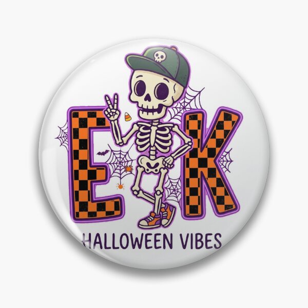 Item preview, Retro Skeleton Peace Sign EEK Halloween Vibes designed and sold by @SHINTOSARTSTORE.