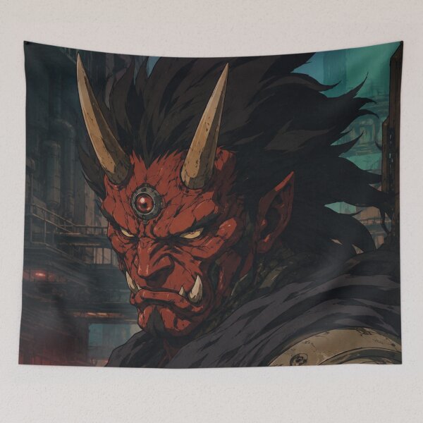 Item preview, Cyberpunk Oni Industrial Warlord designed and sold by bapupa.