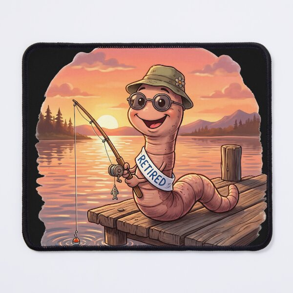 Item preview, Worm goes fishing – never to be bait again designed and sold by design-rebell.