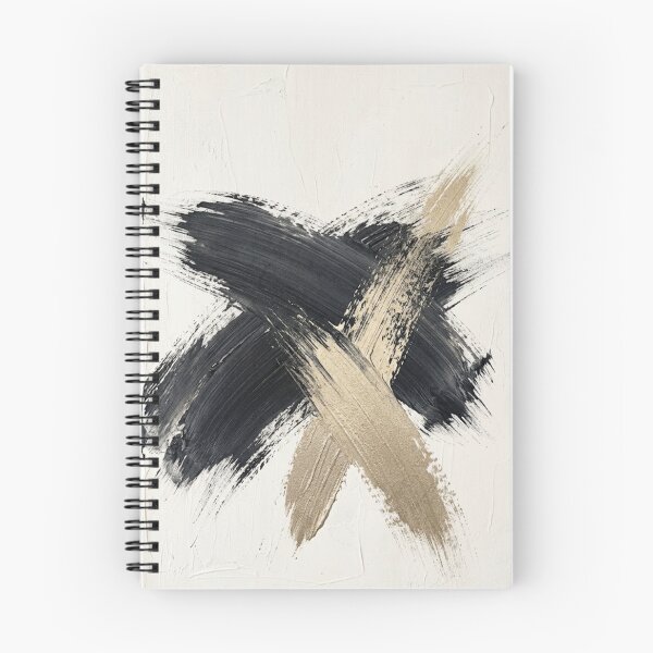 Item preview, Abstract Minimalist Charcoal and Champagne Gold Brushstrokes designed and sold by Zaramodo.