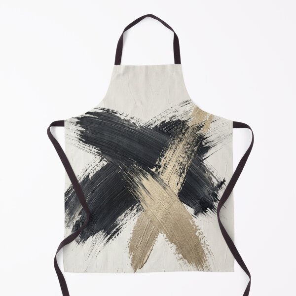 Item preview, Abstract Minimalist Charcoal and Champagne Gold Brushstrokes designed and sold by Zaramodo.