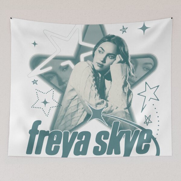 Item preview, Dreamy Teal Retro Star Portrait designed and sold by Maxine-Henry.