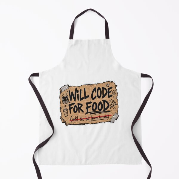 Item preview, Will Code for Food Programmer Humor designed and sold by JMDG Studio.