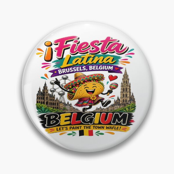 Item preview, Fiesta Latina Brussels Belgium – Colorful Latin Festival Taco Travel Design designed and sold by Sushikidsntoddlers.