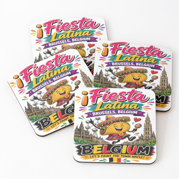 Item preview, Fiesta Latina Brussels Belgium – Colorful Latin Festival Taco Travel Design designed and sold by Sushikidsntoddlers.