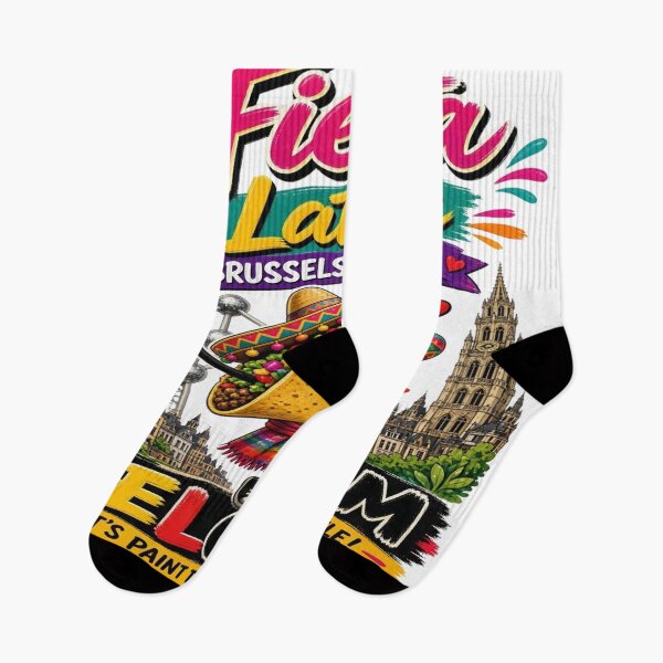 Item preview, Fiesta Latina Brussels Belgium – Colorful Latin Festival Taco Travel Design designed and sold by Sushikidsntoddlers.
