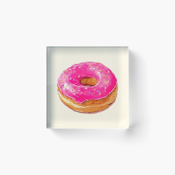 Item preview, Cute Pink Sprinkle Donut Illustration designed and sold by jianina-alondra.