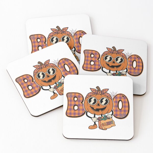 Item preview, Retro Cool Pumpkin BOO Halloween Candy Vibes designed and sold by @SHINTOSARTSTORE.